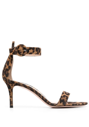Gianvito Rossi Portofino 70mm suede sandals - Brown