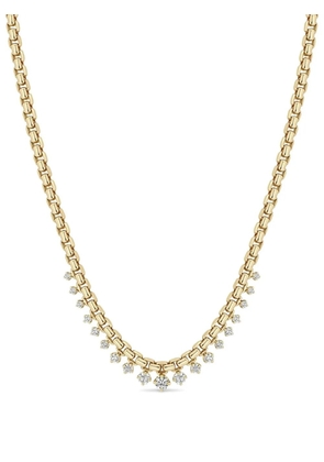Zoë Chicco 14K gold Graduated diamond and sapphire necklace