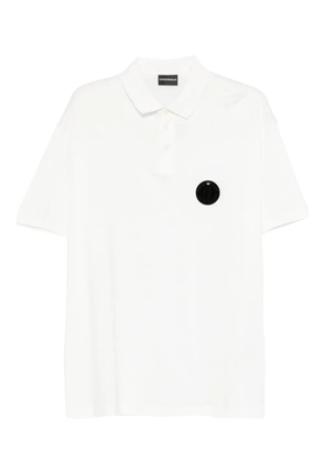 Emporio Armani appliqué polo shirt - White