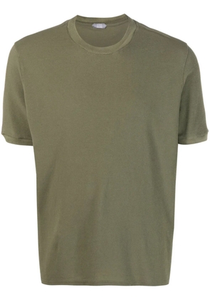 Zanone plain cotton T-shirt - Green