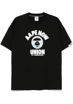 AAPE BY *A BATHING APE® Moonface logo short sleeves tee - Black