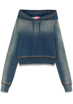 Diesel logo-embroidered hoodie - Blue