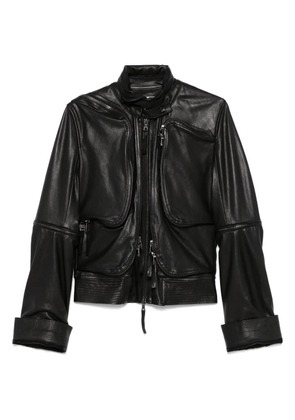 YEHUAFAN leather jacket - Black