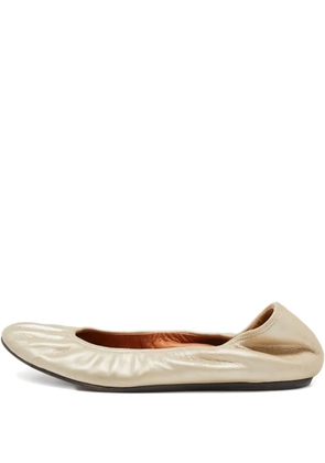 Lanvin Pre-Owned leather ballet flats - Neutrals