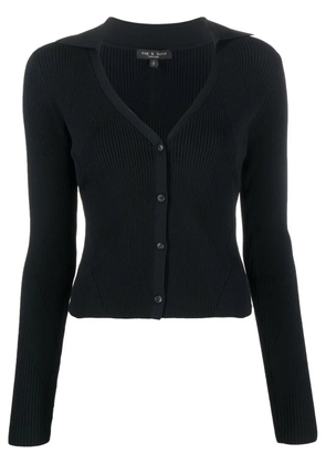 rag & bone ribbed knitted cardigan - Black