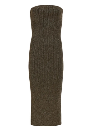 KHAITE The Rumer ribbed-knit midi dress - Green