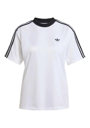 adidas three-stripe jacquard jersey - White