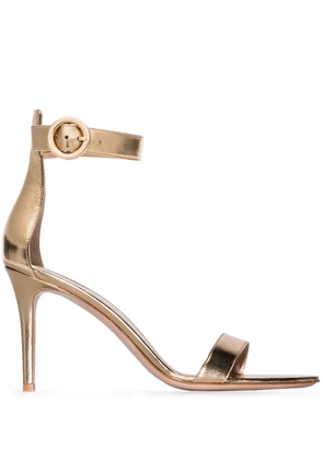 Gianvito Rossi Portofino 85mm leather sandals - Gold