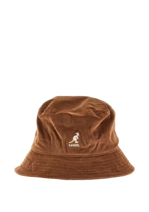 Kangol corduroy logo bucket hat - Brown