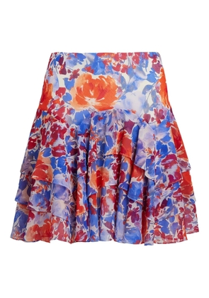 Lauren Ralph Lauren ruffled floral mini skirt - White