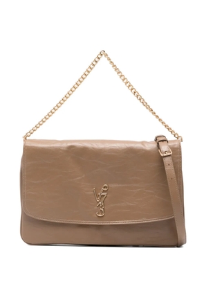 V°73 Loouise logo chain tote bag - Brown