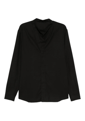 Rick Owens high-neck long-sleeve shirt - Black