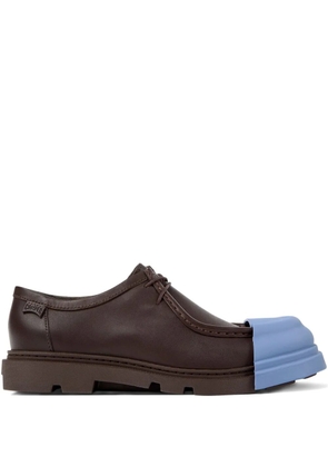 Camper leather lace-up rubber-toe cap shoes - Brown