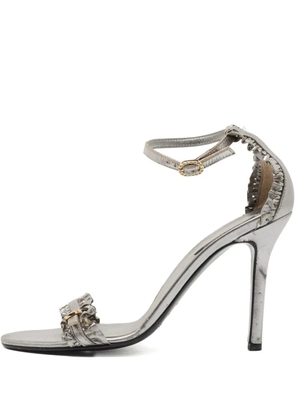 Sergio Rossi Vintage 105mm buckle-fastening heeled sandals - Grey