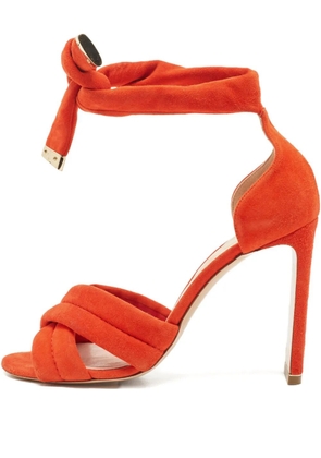 Nicholas Kirkwood 100MM knotted suede sandals - Orange