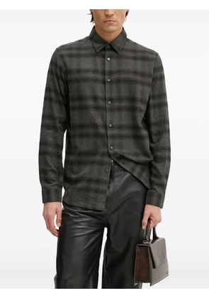 Theory Irving buttoned plaid shirt - Grey
