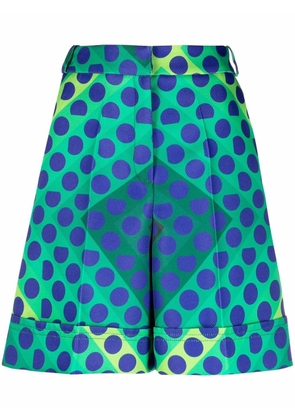 Rabanne high-waisted graphic-print shorts - Green