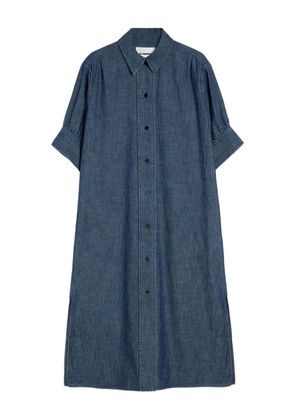 Jil Sander Chambray short-sleeve cotton dress - Blue