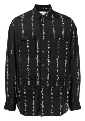 Ports V graphic-print multi-pocket shirt - Black