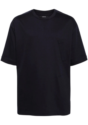 SONGZIO logo-embroidered cotton T-shirt - Blue