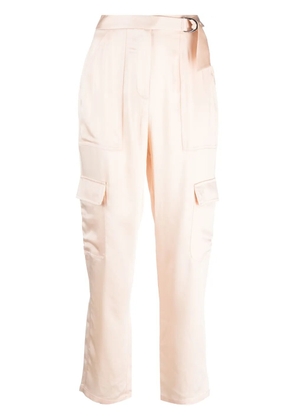 Simkhai satin-finish cropped trousers - Neutrals