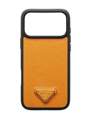 Prada triangle-logo iPhone 17 Pro Max case - Orange