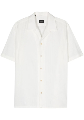 Brioni seersucker cotton shirt - White