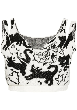 TWINSET jacquard top - Black