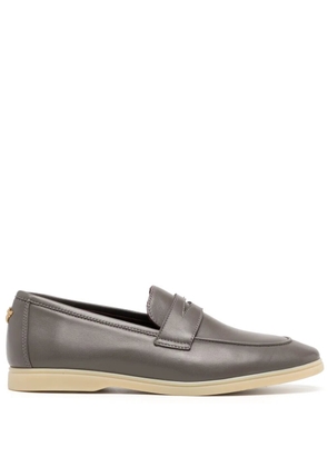 Bougeotte almond-toe leather penny loafers - Brown