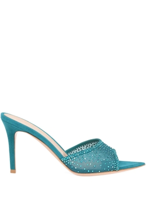 Gianvito Rossi 85mm Rania embellished heeled sandals - Blue