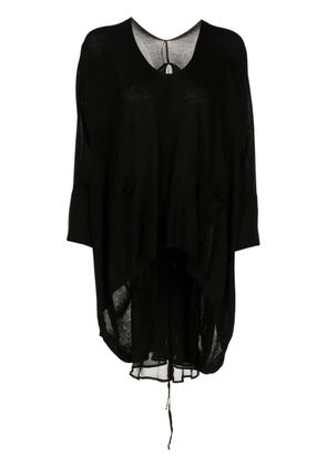 Masnada semi-sheer cotton tunic - Black
