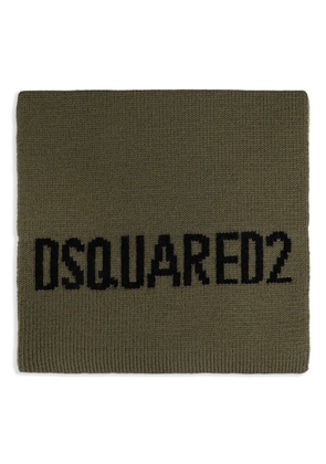 DSQUARED2 wool scarf - Green