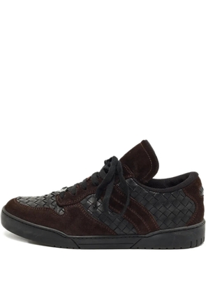 Bottega Veneta Pre-Owned Intrecciato suede sneakers - Brown