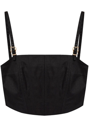 Cult Gaia square-neck crop top - Black