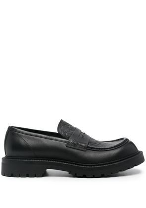 Gucci Web-stripe trim loafers - Black