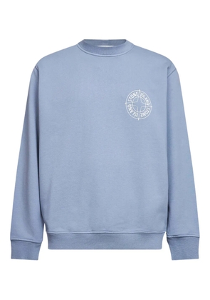 Stone Island compass-logo crew neck sweatshirt - Blue