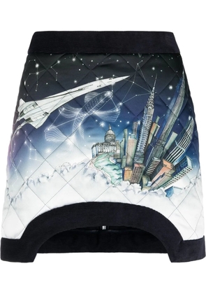 Casablanca Vol De Nuit quilted miniskirt - Blue