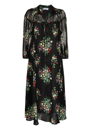 Rixo Khaleesha floral-print shift dress - Black