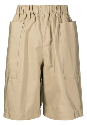 JNBY elasticated-waistband straight-leg shorts - Brown
