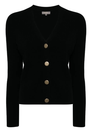 N.Peal rib v-neck cardigan - Black