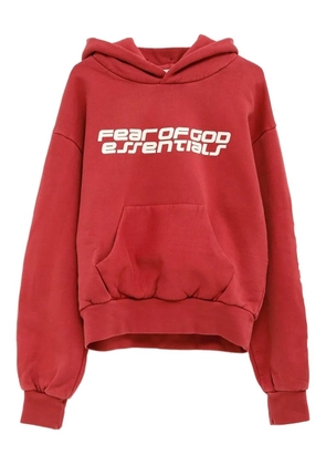 FEAR OF GOD ESSENTIALS logo-print hoodie - Red