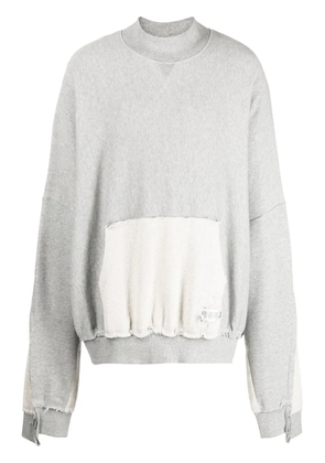 Mostly Heard Rarely Seen exposed-seam brushed cotton sweatshirt - Grey
