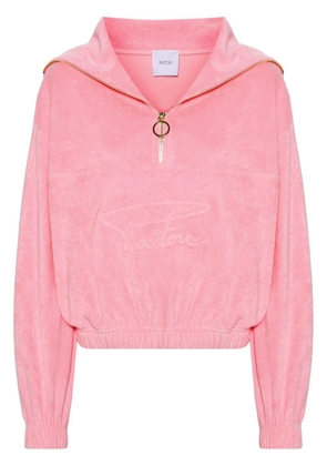 Patou half-zip terrycloth hoodie - Pink
