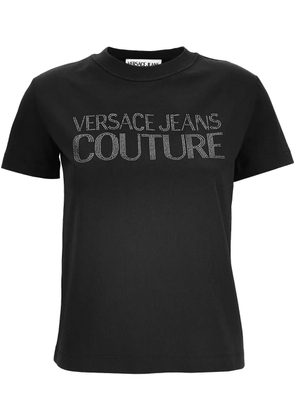Versace Jeans Couture rhinestone-logo cotton T-shirt - Black