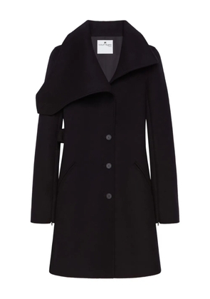 Courrèges asymmetric-lapel button-up coat - Black