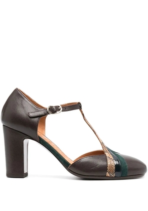 Chie Mihara 85mm round-toe leather pumps - Brown