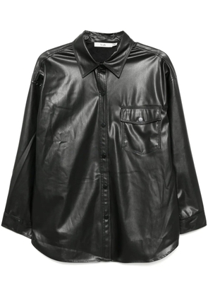 b+ab faux leather shirt - Black