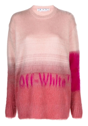 Off-White intarsia-knit jumper - Pink
