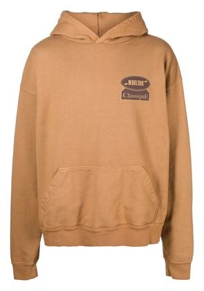 RHUDE graphic-print hoodie - Brown