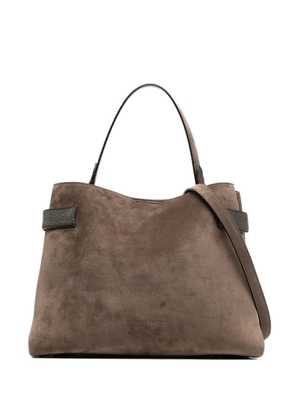 Brunello Cucinelli suede tote bag - Brown